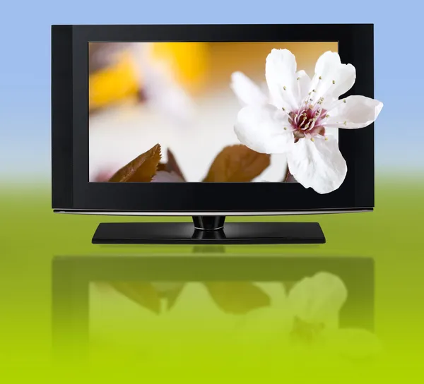 Televisión 3D. TV LCD en HD 3D . —  Fotos de Stock