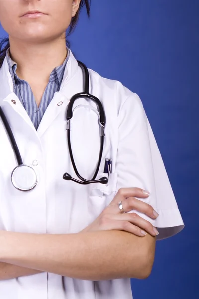 Close Crop on Doctor with Arms Crossed — Stock Photo, Image