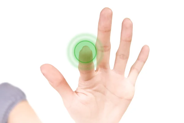Hi-Tech пустая зеленая кнопка — стоковое фото