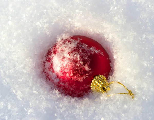 Red Christmas ball — Stock Photo, Image