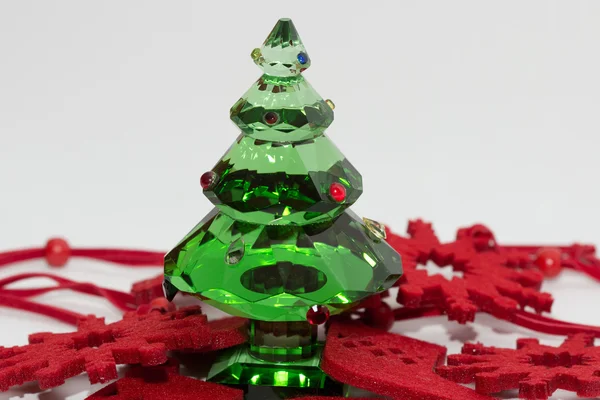 Arbre de Noël en verre avec strass — Photo
