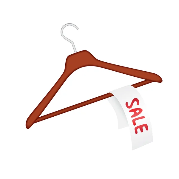 Clothes hanger with "sale" — Stock Vector