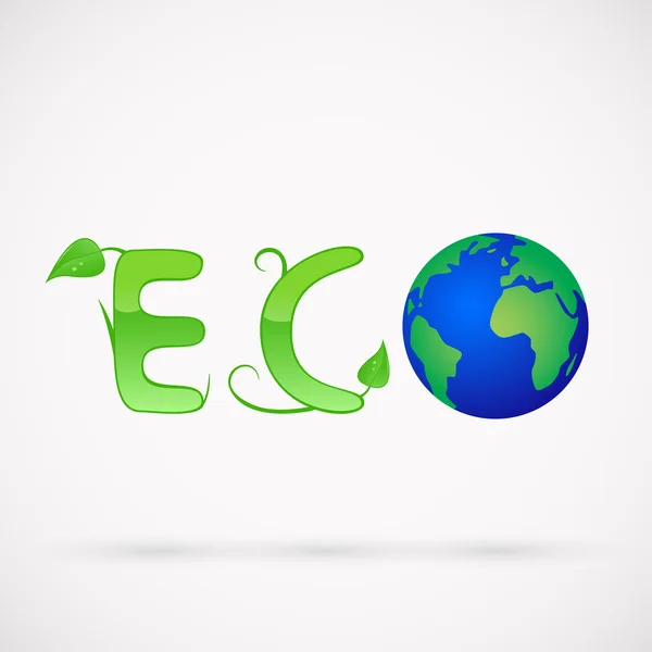 Conceito Ecologia Terra — Vetor de Stock