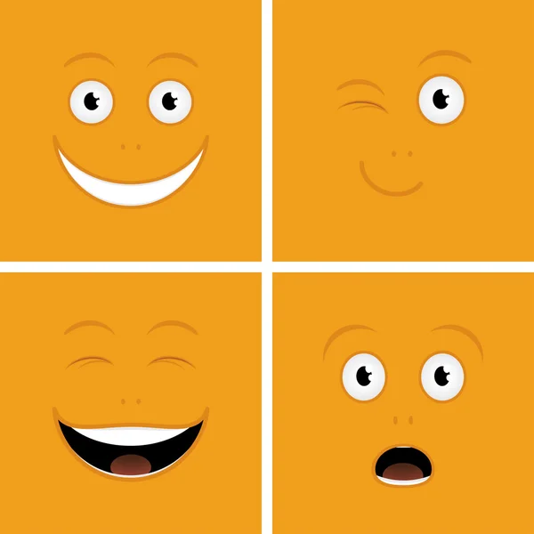 Funny Faces — Stock Vector