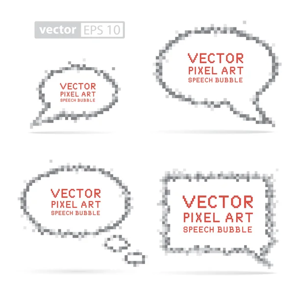 Pixel konst pratbubblor — Stock vektor