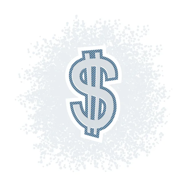 Retro dolar simgesi — Stok Vektör