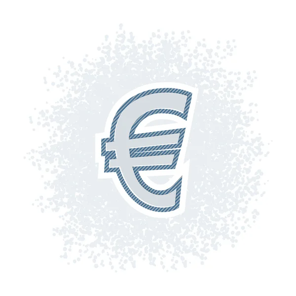 Retro Euro Icon — Stock Vector