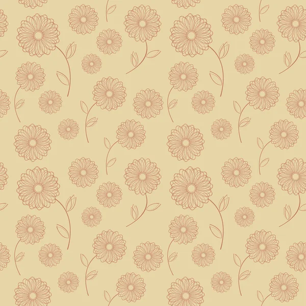 Vintage Floral Seamless — Stock Vector