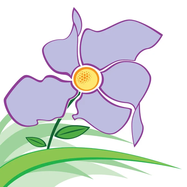 Flor violeta — Vector de stock