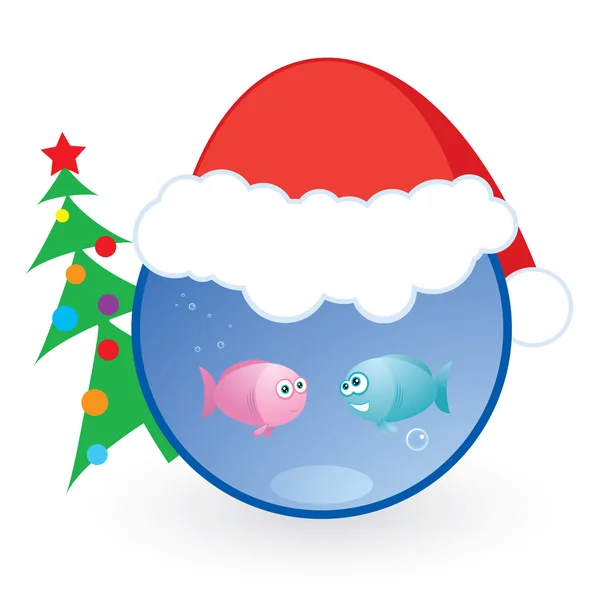 stock vector Christmas fishes