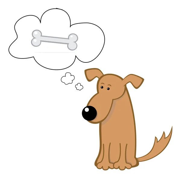 Χαριτωμένο σκυλί όνειρα του οστού — Διανυσματικό Αρχείο