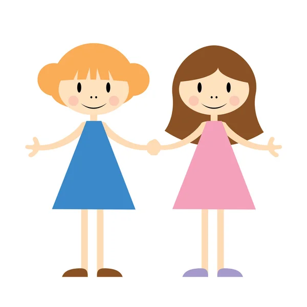 Petites filles — Image vectorielle