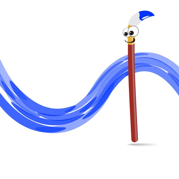 Синій мультфільм кисть — стоковий вектор