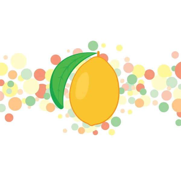 Limone con sfondo astratto — Vettoriale Stock