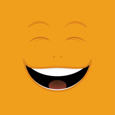 Laughing cartoon face clipart