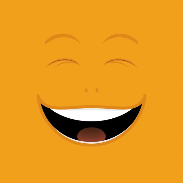 Laughing cartoon face — Stock Vector