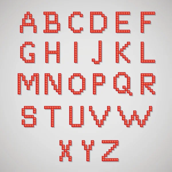 Pixel umění abeceda — Stockový vektor