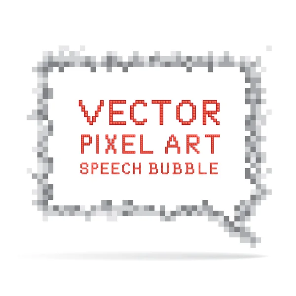 Čtvereček bublinu v pixel art stylu — Stockový vektor