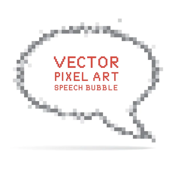 Круглый пузырь речи в стиле пиксельного искусства — стоковый вектор