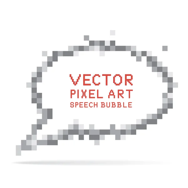 Pixel kunst tekstballon — Stockvector