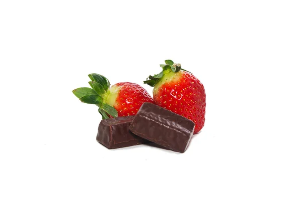 Bonbons aux fraises et au choco — Photo