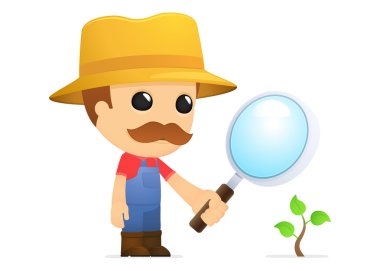 Funny cartoon farmer clipart