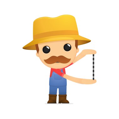 Funny cartoon farmer clipart