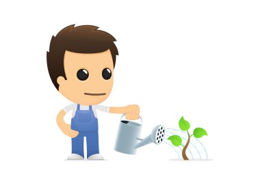 komik karikatür makinist