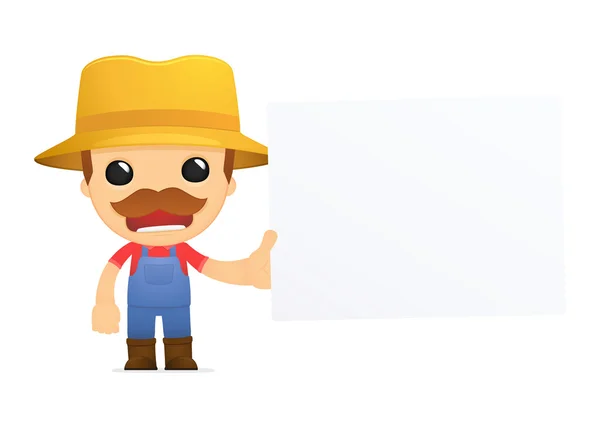 Funny cartoon farmer — Stock Vector