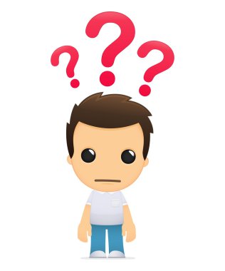 Funny cartoon casual man clipart