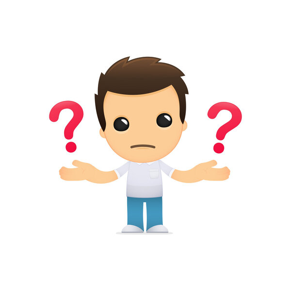 Смешной мультяшный человек
