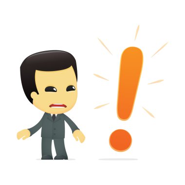 komik karikatür Asya iş adamı