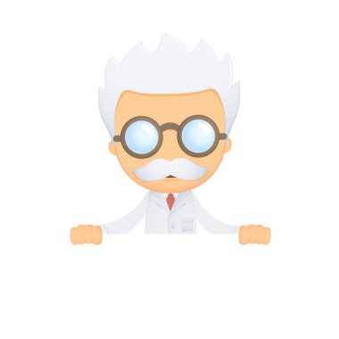 komik karikatür bilim adamı