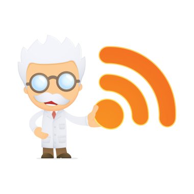 komik karikatür bilim adamı