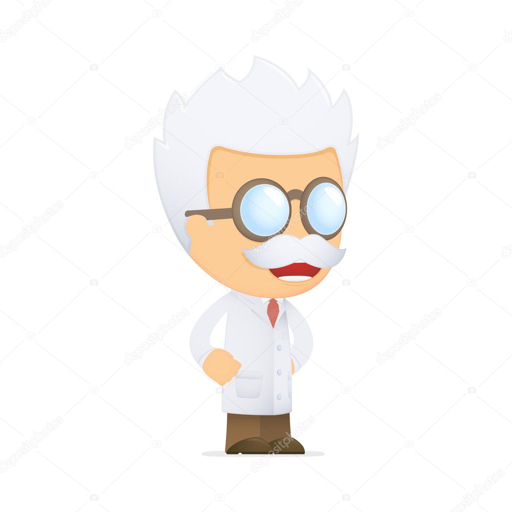 Funny cartoon scientist Stock Vector Image by ©artenot #10667449