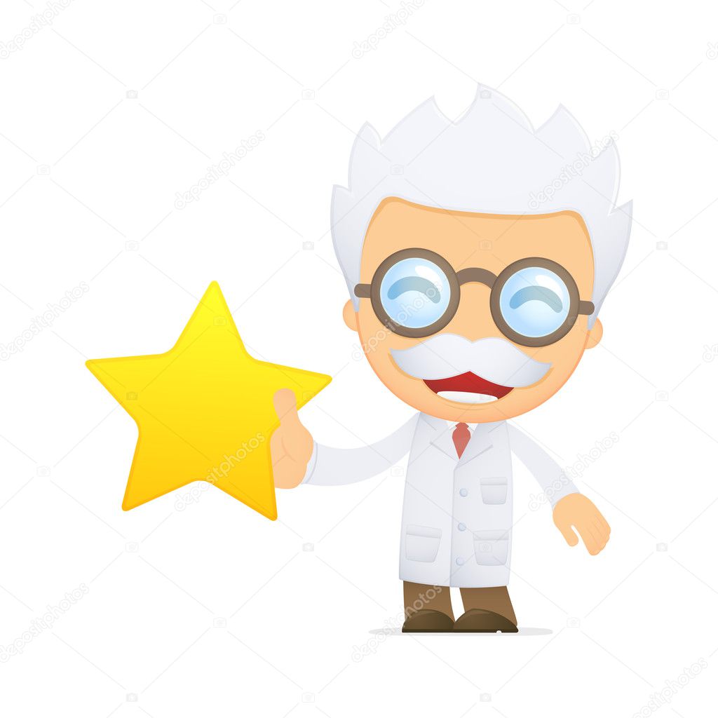 Funny cartoon scientist Stock Vector by ©artenot 10667628