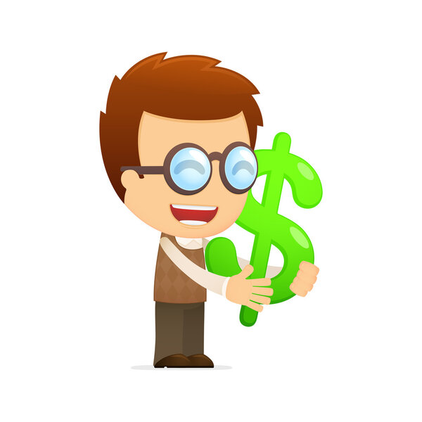 Смешной мультяшный гений
