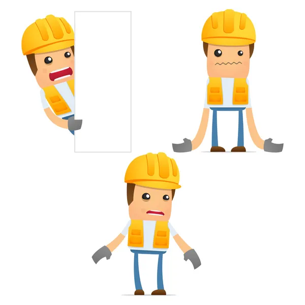 Conjunto de divertido constructor de dibujos animados — Vector de stock