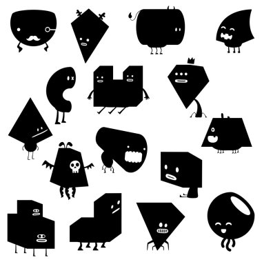 Funny monsters clipart