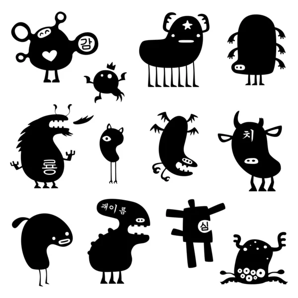 Funny monsters — Stock Vector