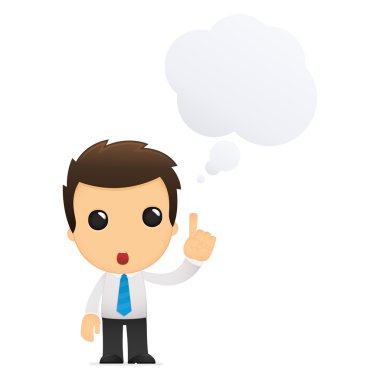 Funny cartoon office worker clipart