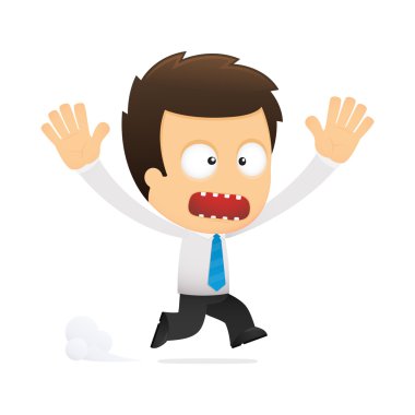 Funny cartoon office worker clipart