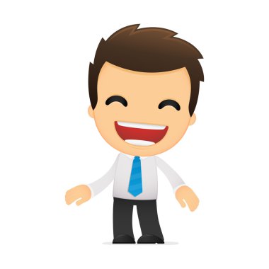 Funny cartoon office worker clipart