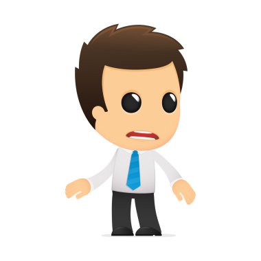 Funny cartoon office worker clipart