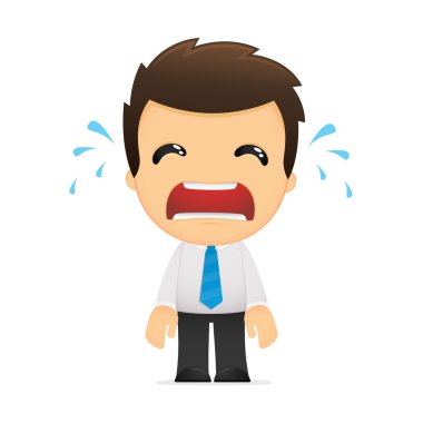 Funny cartoon office worker clipart