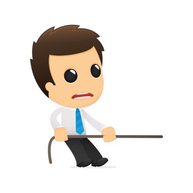 Funny cartoon office worker clipart