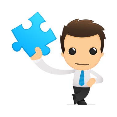 komik karikatür ofis çalışanı