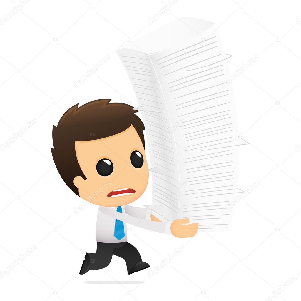 Funny cartoon office worker Stock Vector Image by ©artenot #9732777
