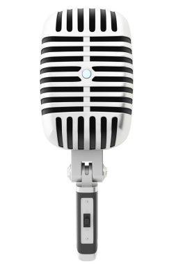 3d retro microphone isolated