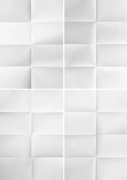 Čtyři bílý list papíru složený — Stock fotografie